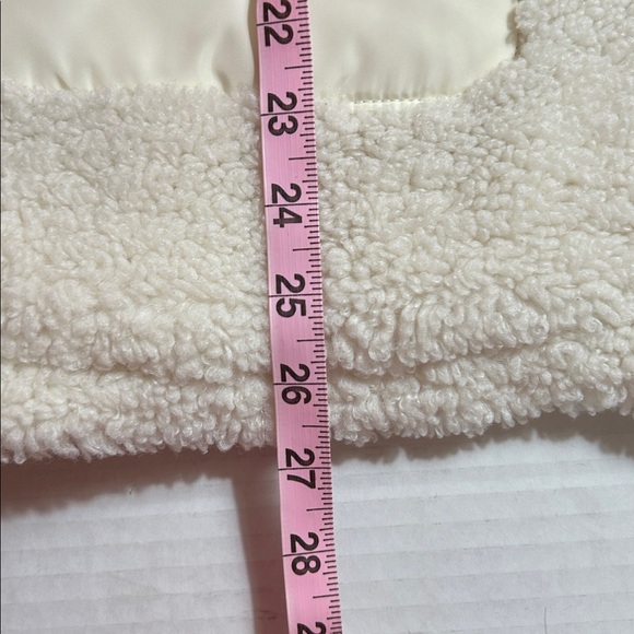 LEVI’S WOMENS SHERPA TEDDY FLEECE JACKET IN OFF WHITE SZ M - Picture 13 of 14